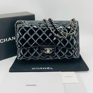 CHANEL Jumbo Patent Double Flap Bag.
